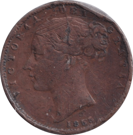 1855 FARTHING ( FINE ) - FARTHING - Cambridgeshire Coins