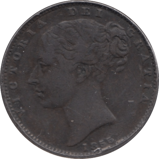1855 FARTHING ( VF ) - Farthing - Cambridgeshire Coins
