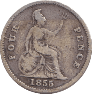 1855 FOURPENCE ( FAIR ) - SIXPENCE - Cambridgeshire Coins