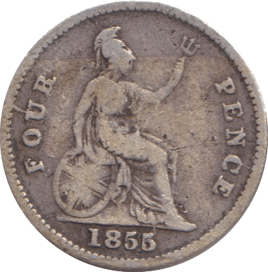 1855 FOURPENCE ( FAIR ) - SIXPENCE - Cambridgeshire Coins