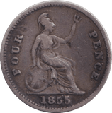 1855 FOURPENCE ( GF ) - FOURPENCE - Cambridgeshire Coins