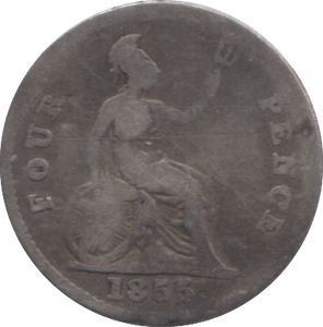 1855 FOURPENCE ( NF ) - FOURPENCE - Cambridgeshire Coins