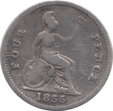 1855 FOURPENCE ( NF ) - Fourpence - Cambridgeshire Coins