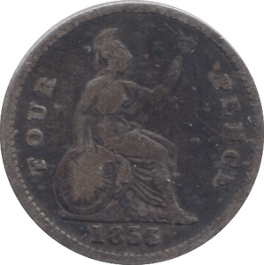 1855 FOURPENCE ( NF ) - FOURPENCE - Cambridgeshire Coins