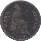 1855 FOURPENCE ( NF ) - FOURPENCE - Cambridgeshire Coins
