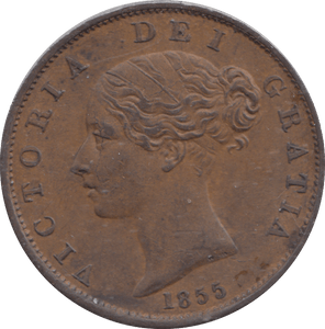 1855 HALFPENNY ( AUNC ) - HALFPENNY - Cambridgeshire Coins