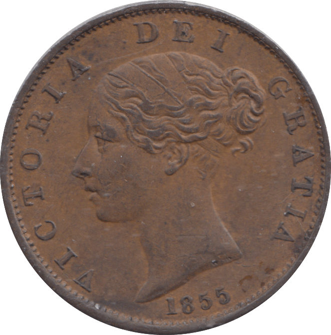 1855 HALFPENNY ( AUNC ) - HALFPENNY - Cambridgeshire Coins