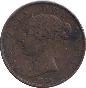 1855 HALFPENNY ( GVF ) - HALFPENNY - Cambridgeshire Coins