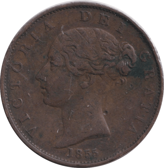 1855 HALFPENNY ( GVF ) - HALFPENNY - Cambridgeshire Coins