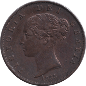 1855 HALFPENNY ( VF ) - HALFPENNY - Cambridgeshire Coins