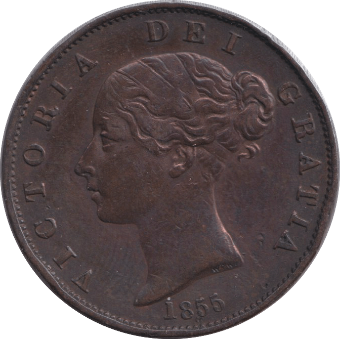 1855 HALFPENNY ( VF ) - HALFPENNY - Cambridgeshire Coins