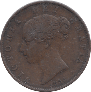 1855 HALFPENNY ( VF ) - HALFPENNY - Cambridgeshire Coins