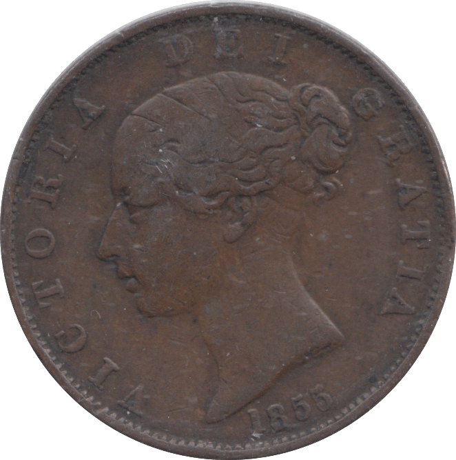 1855 HALFPENNY ( VF ) - HALFPENNY - Cambridgeshire Coins