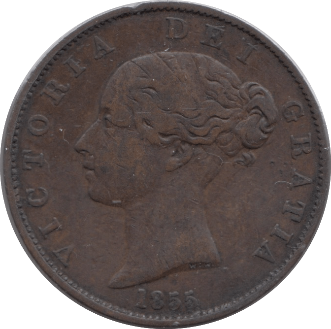 1855 HALFPENNY ( VF ) - Halfpenny - Cambridgeshire Coins