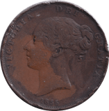 1855 PENNY ( FINE ) - PENNY - Cambridgeshire Coins