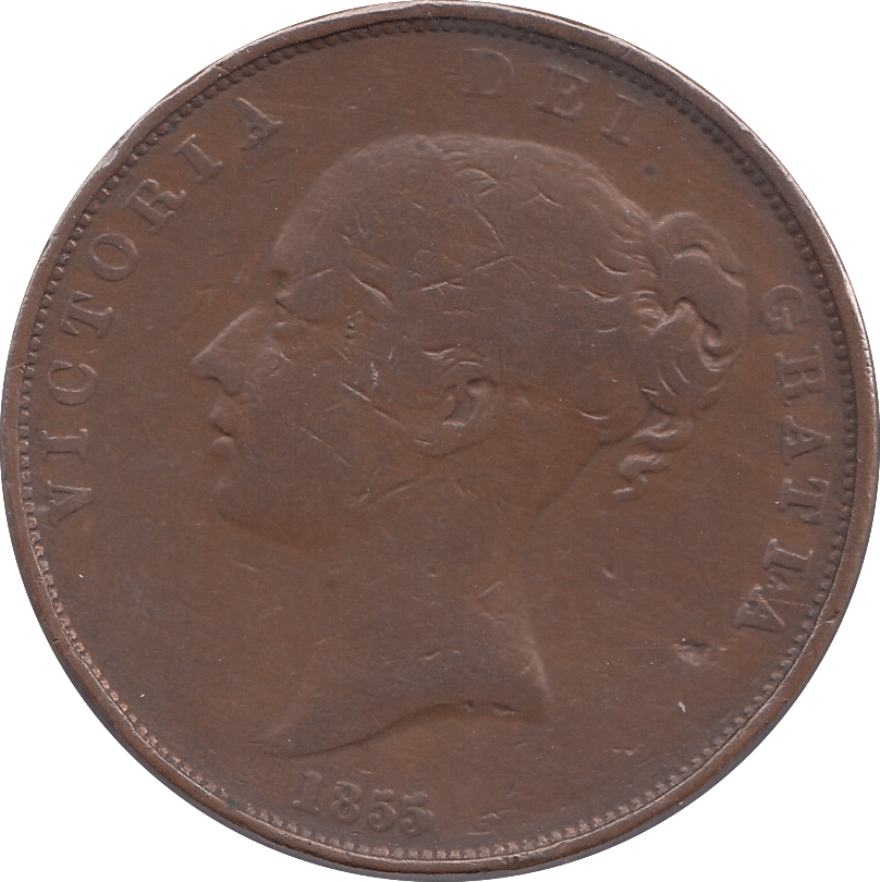 1855 PENNY ( FINE ) - PENNY - Cambridgeshire Coins