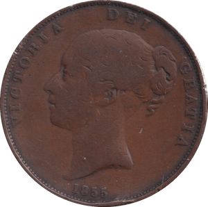 1855 PENNY ( FINE ) - PENNY - Cambridgeshire Coins