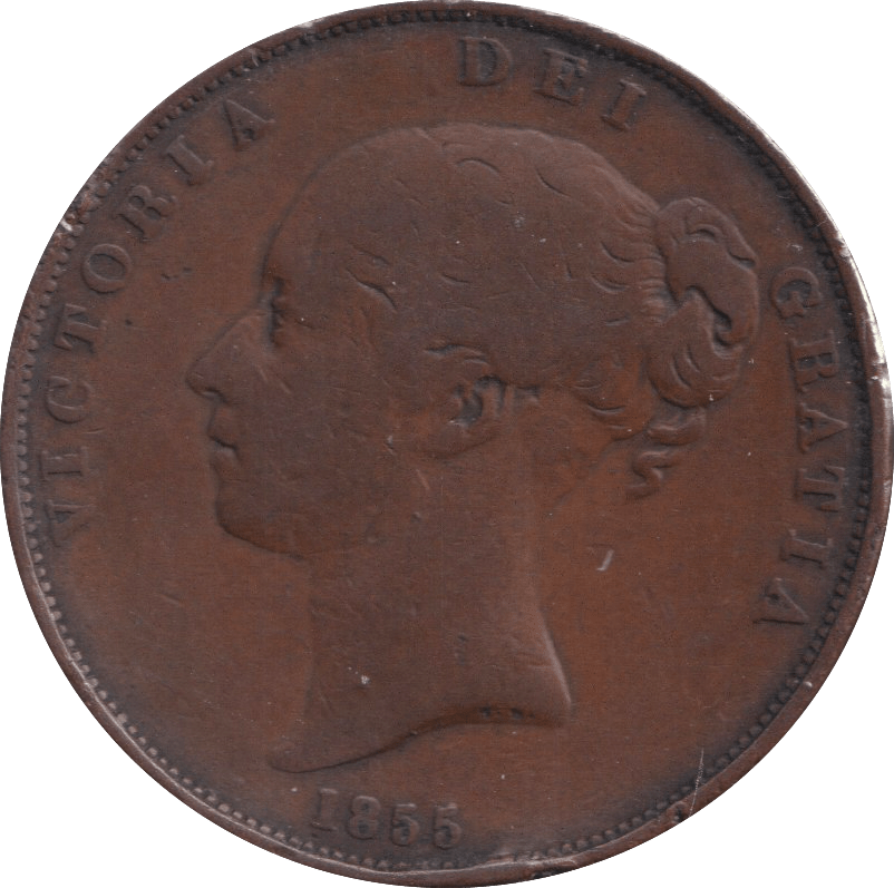 1855 PENNY ( FINE ) - PENNY - Cambridgeshire Coins