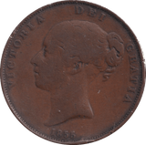 1855 PENNY ( FINE ) - PENNY - Cambridgeshire Coins
