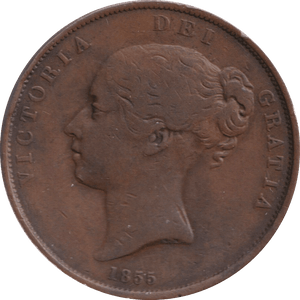 1855 PENNY ( FINE ) - PENNY - Cambridgeshire Coins