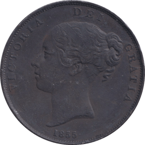1855 PENNY ( GVF ) - PENNY - Cambridgeshire Coins