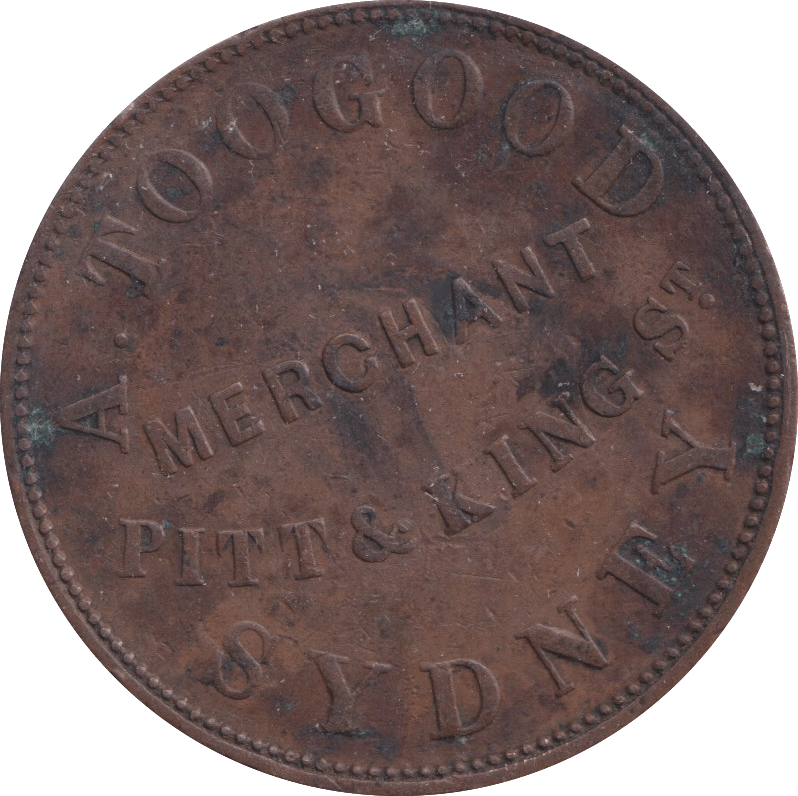 1855 PENNY TOKEN SYDNEY AUSTRALIA - PENNY TOKEN - Cambridgeshire Coins