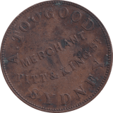 1855 PENNY TOKEN SYDNEY AUSTRALIA - PENNY TOKEN - Cambridgeshire Coins