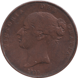 1855 PENNY VICTORIA ( VF ) - PENNY - Cambridgeshire Coins