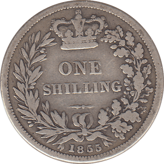 1855 SHILLING ( NF ) - SHILLING - Cambridgeshire Coins