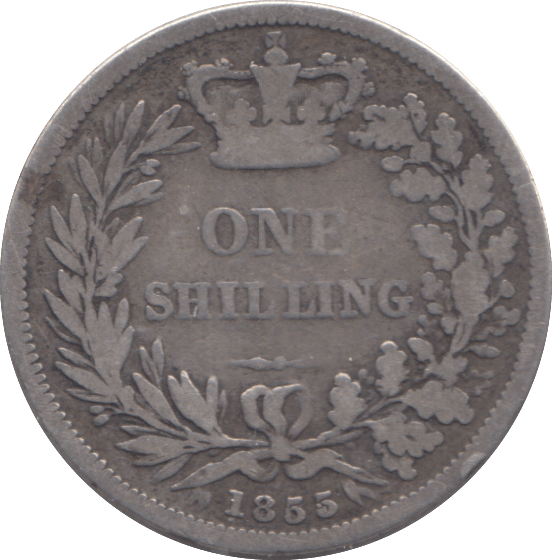 1855 SHILLING ( NF ) - SHILLING - Cambridgeshire Coins