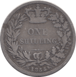 1855 SHILLING ( NF ) - SHILLING - Cambridgeshire Coins