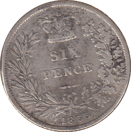 1855 SIXPENCE ( FINE ) - SIXPENCE - Cambridgeshire Coins
