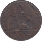 1855 TEN CENTS BELGIUM - WORLD COINS - Cambridgeshire Coins
