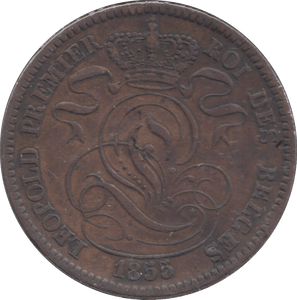 1855 TEN CENTS BELGIUM - WORLD COINS - Cambridgeshire Coins