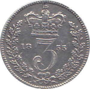 1855 THREEPENCE ( GVF ) - THREEPENCE - Cambridgeshire Coins