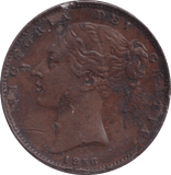 1856 FARTHING ( GVF ) - FARTHING - Cambridgeshire Coins