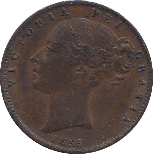 1856 FARTHING ( GVF ) - FARTHING - Cambridgeshire Coins