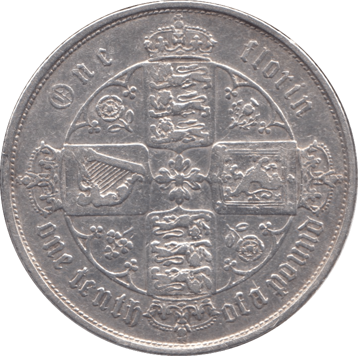 1856 FLORIN ( GF ) NO STOP - FLORIN - Cambridgeshire Coins