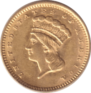 1856 GOLD ONE DOLLAR USA - GOLD WORLD COINS - Cambridgeshire Coins