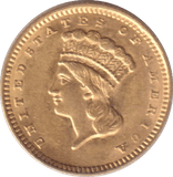 1856 GOLD ONE DOLLAR USA - GOLD WORLD COINS - Cambridgeshire Coins