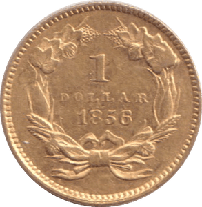 1856 GOLD ONE DOLLAR USA - GOLD WORLD COINS - Cambridgeshire Coins