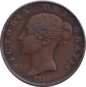 1856 HALFPENNY ( FINE ) - HALFPENNY - Cambridgeshire Coins
