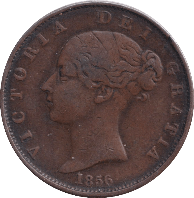 1856 HALFPENNY ( FINE ) - HALFPENNY - Cambridgeshire Coins