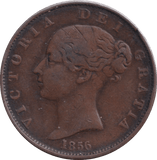 1856 HALFPENNY ( FINE ) - HALFPENNY - Cambridgeshire Coins