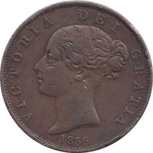 1856 HALFPENNY ( VF ) - HALFPENNY - Cambridgeshire Coins