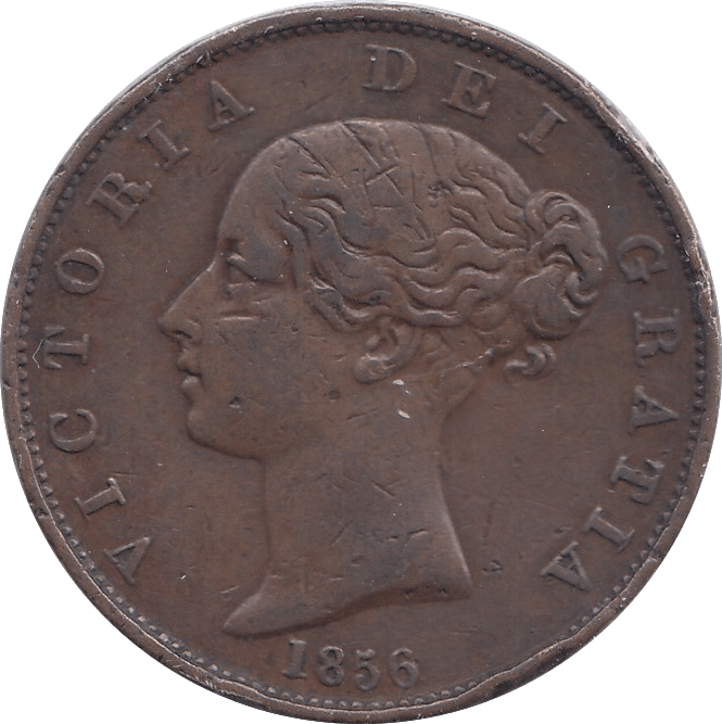 1856 HALFPENNY ( VF ) - HALFPENNY - Cambridgeshire Coins
