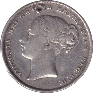 1856 SHILLING ( FINE ) HOLED - SHILLING - Cambridgeshire Coins