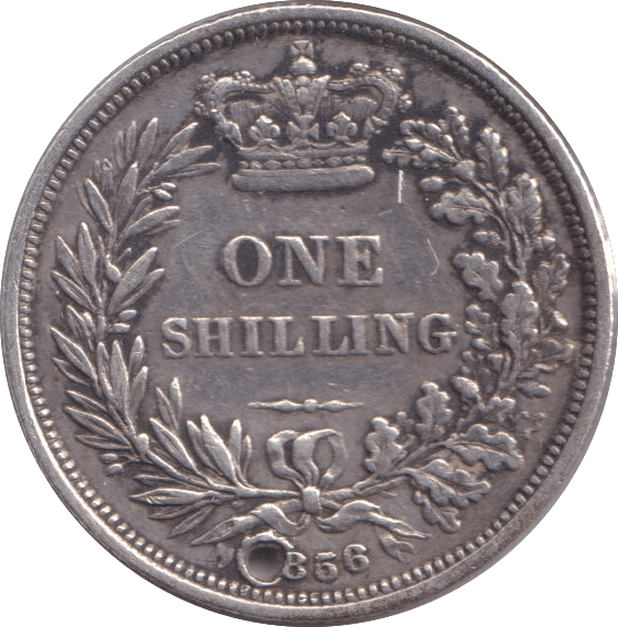 1856 SHILLING ( FINE ) HOLED - SHILLING - Cambridgeshire Coins