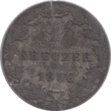 1856 SILVER ONE KREUZER FRANKFURT GERMANY - SILVER WORLD COINS - Cambridgeshire Coins