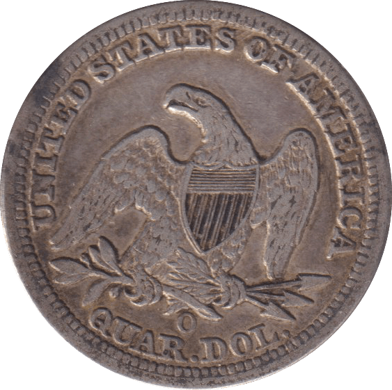 1856 SILVER USA QUARTER DOLLAR - SILVER WORLD COINS - Cambridgeshire Coins